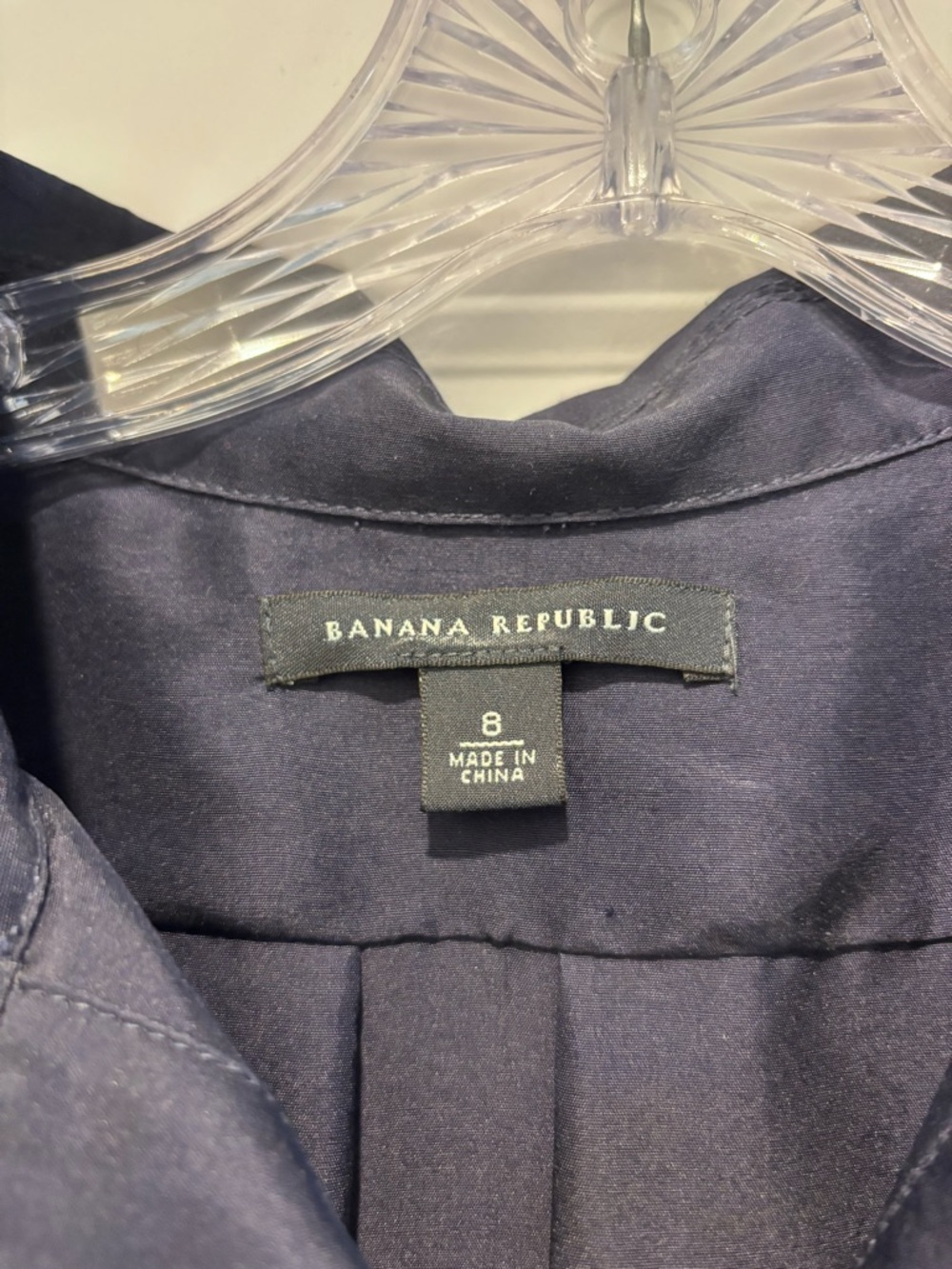 Banana Republic Navy Shirt Midi Dress with Tie Waist - Picture 5 of 6